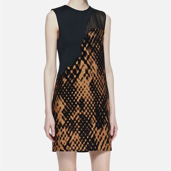 3.1 Phillip Lim Dresses & Skirts - 3.1 Phillip Lim Wool Blend Mixed Media Sleeveless Mini Dress Black